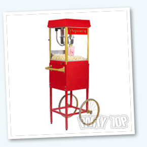 Popcornmachine met wagentje
